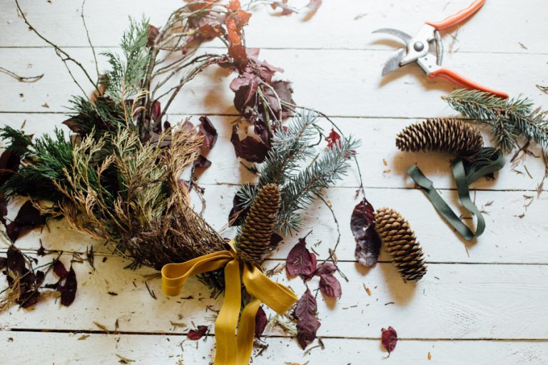 Corona natural Navidad diy – La chimenea de las hadas