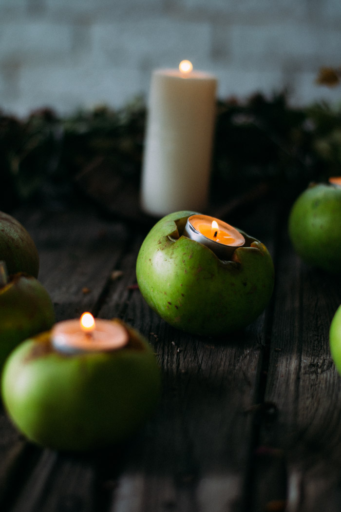 Deco velas DIY manzanas 