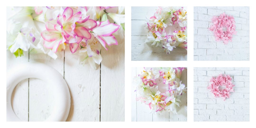 Mini corona flores artificiales – La chimenea de las hadas